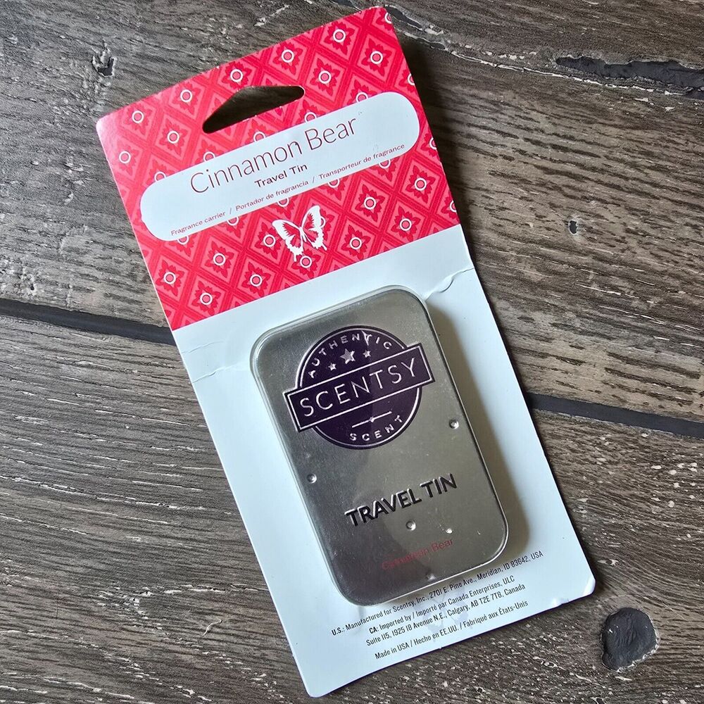 Scentsy Travel Tin Cinnamon Bear NEW IN PACKAGE